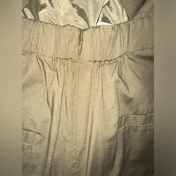 J CREW Olive Green Wrap-Tie Jumpsuit Stretch Paplin Size 2 - Picture 5 of 8